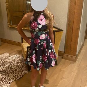 B Darlin Pink and blue mini dress